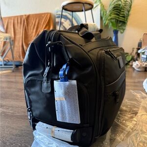 Black Durable Duffel Bag with Multiple Compartments